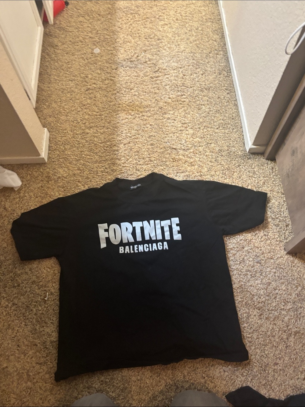Balenciaga Black Fortnite Logo Short Sleeve Tee